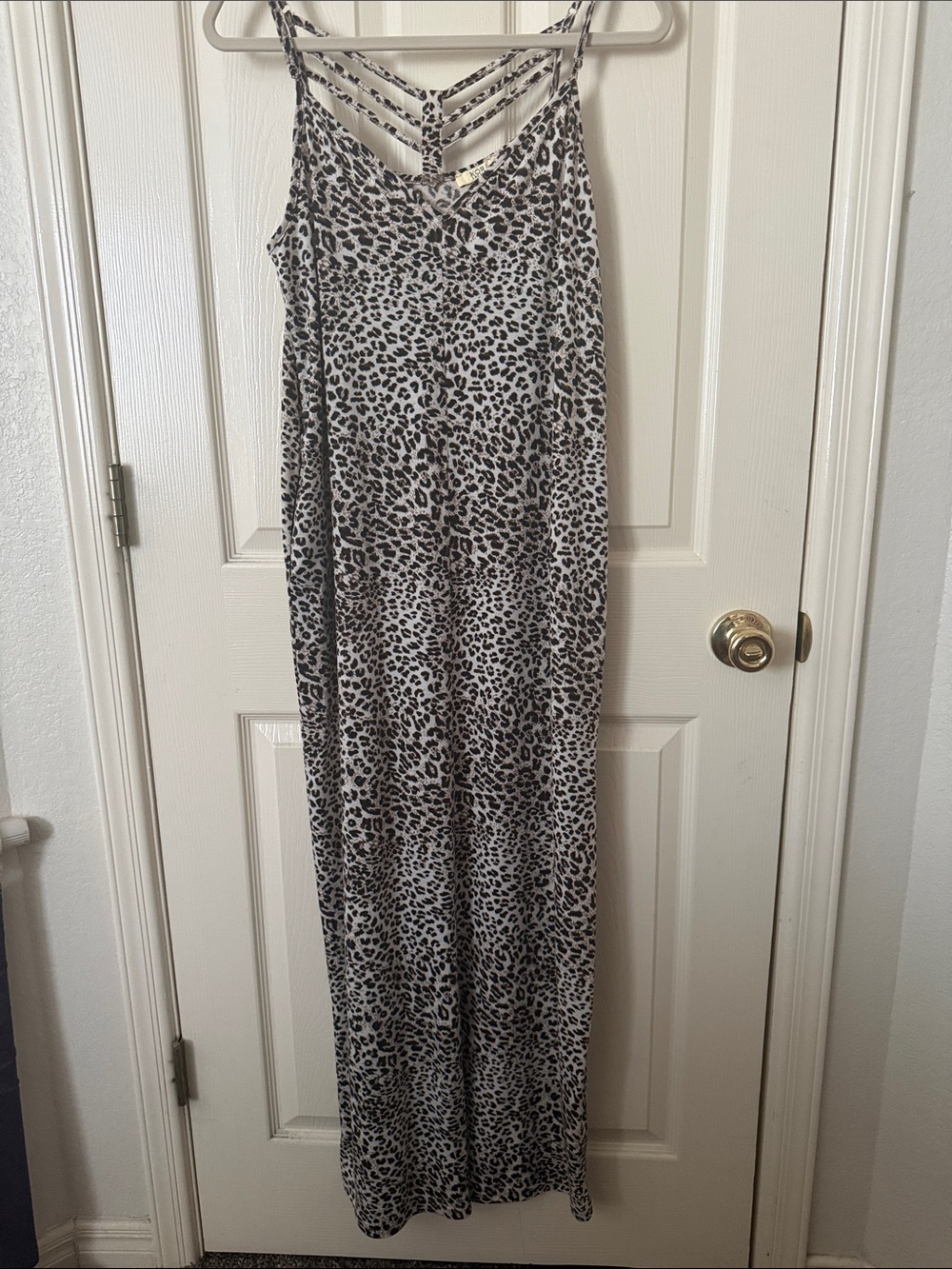 Kori Leopard Print Resort Wear Dress  - Brown & Cream
